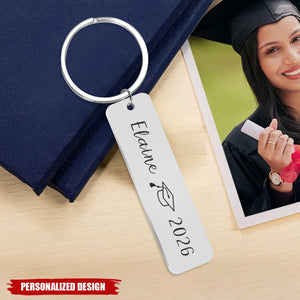 Personalized Graduation Keychain - Custom Name Gift For Graduates