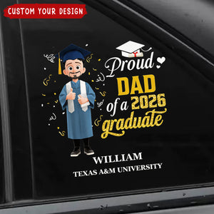 Proud Dad Of A Graduate - Personalized Sticker 2026