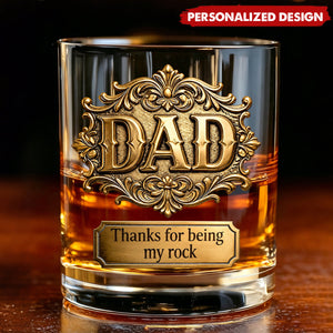 Custom Title  Whiskey Glass - Father’s Day Gift for Him