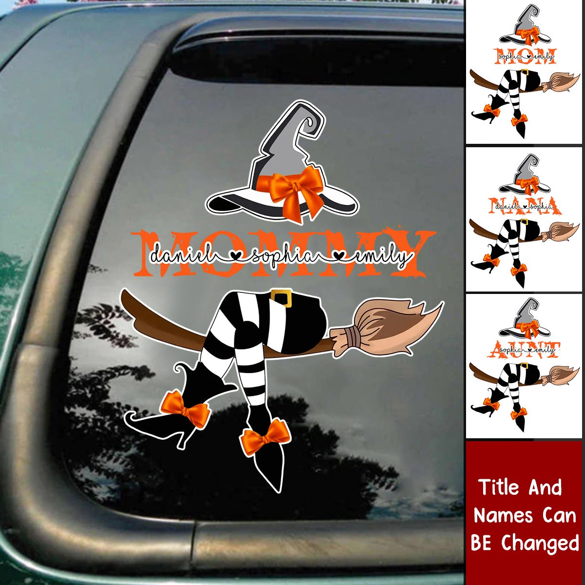 Personalized Gift For Nana/Mom Witch Halloween Decal