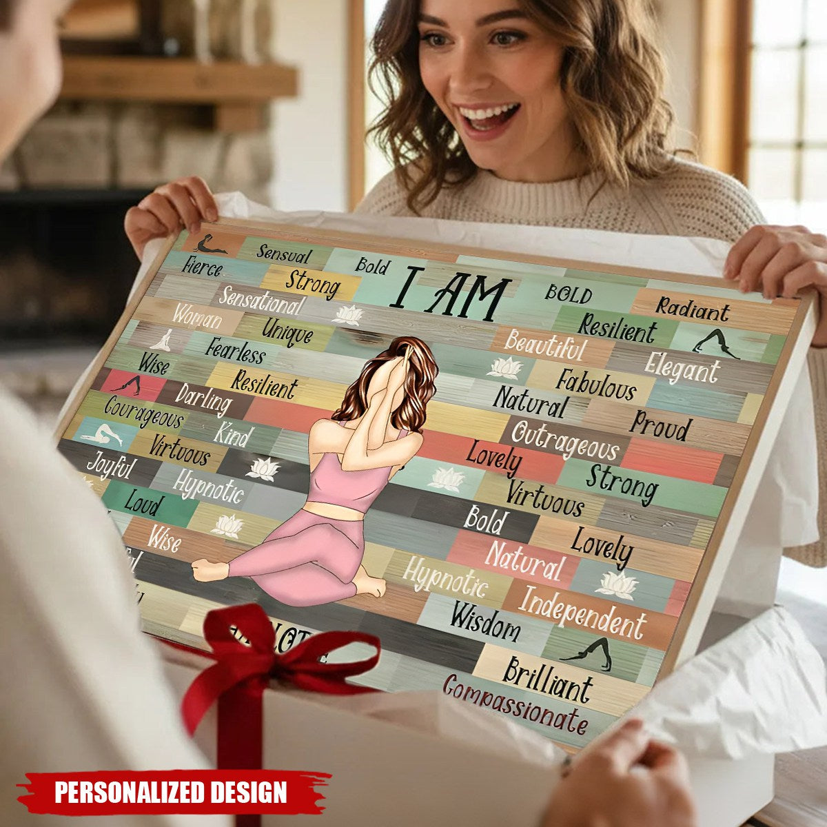 Personalized I Am Yoga Girl Poster - Gift For Yoga Lovers, Mental Health Gifts