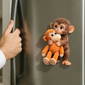 Cute Hugging Monkey Acrylic Fridge Magnet