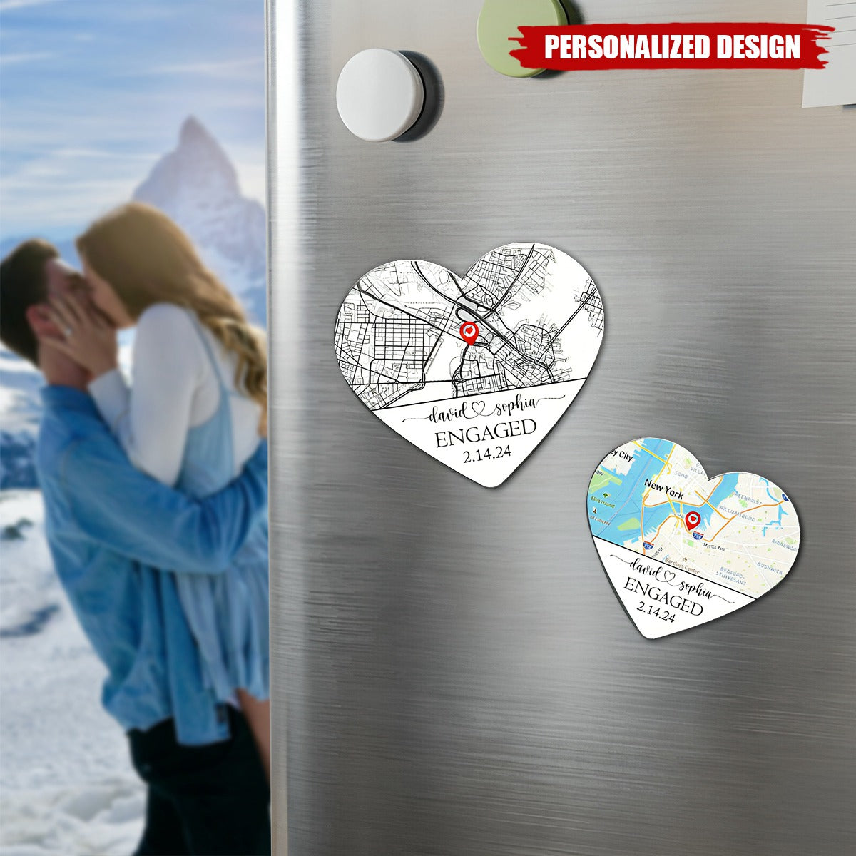 Where It All Began Map-Personalized Acrylic Magnet-Anniversary Valentine's Day Gift