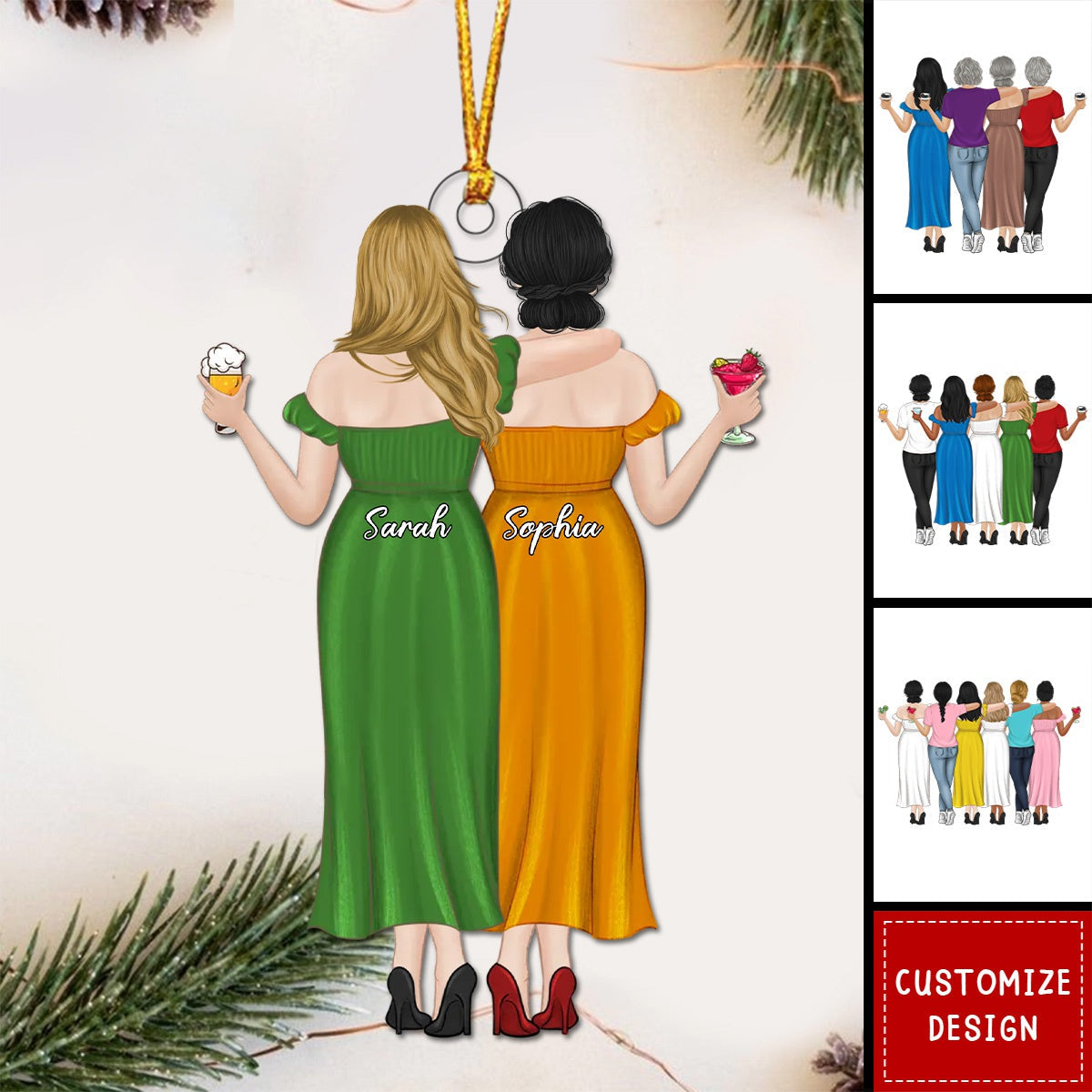 Friends Like Stars - Personalized Acrylic Ornament - 2024 New Release