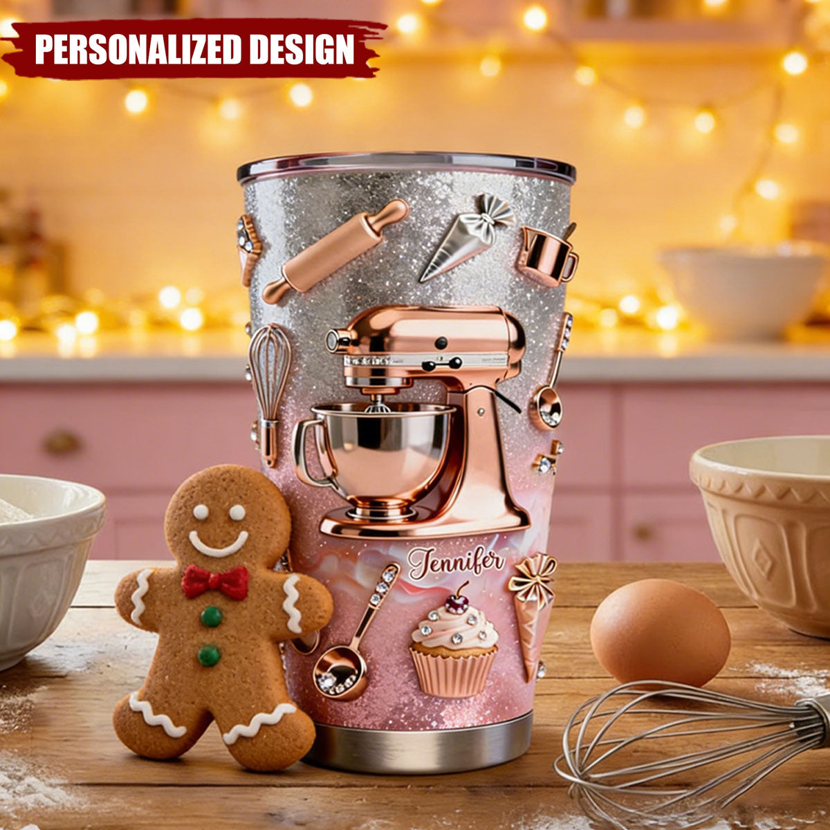 Custom Name Baking Tumbler – Perfect Gift for Bakers, Baking Lover