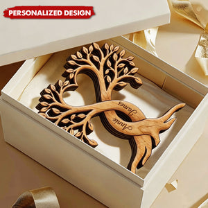 Personalized Couple Names Infinity Heart Tree of Life Wooden Decor -Couple Anniversary Gift