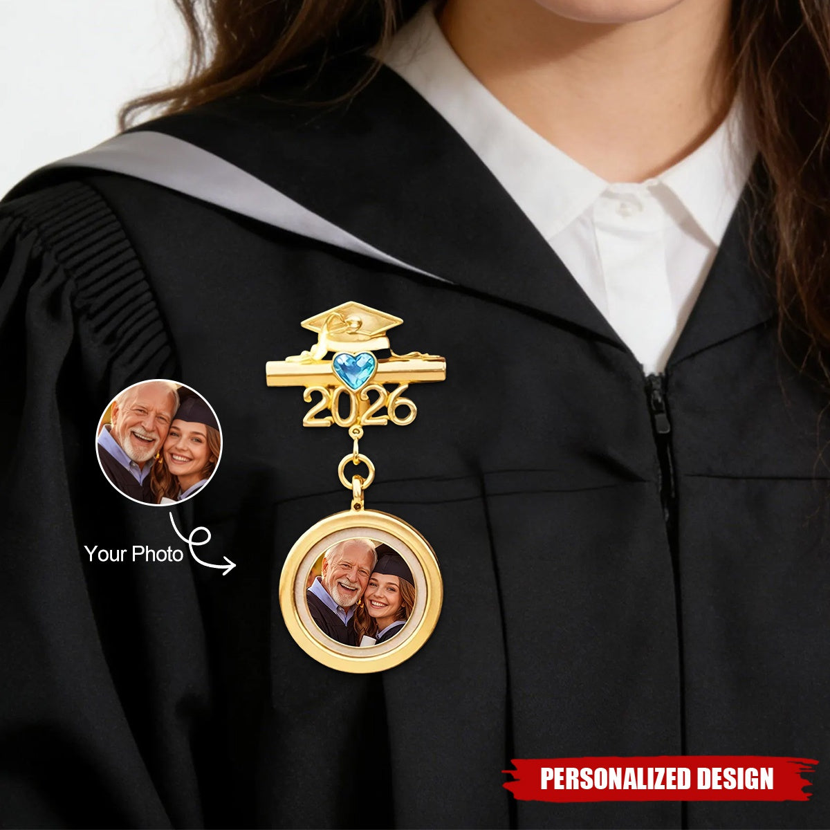 Walking With You Today and Always Graduation Pin - Remembering Loved Ones Gift
