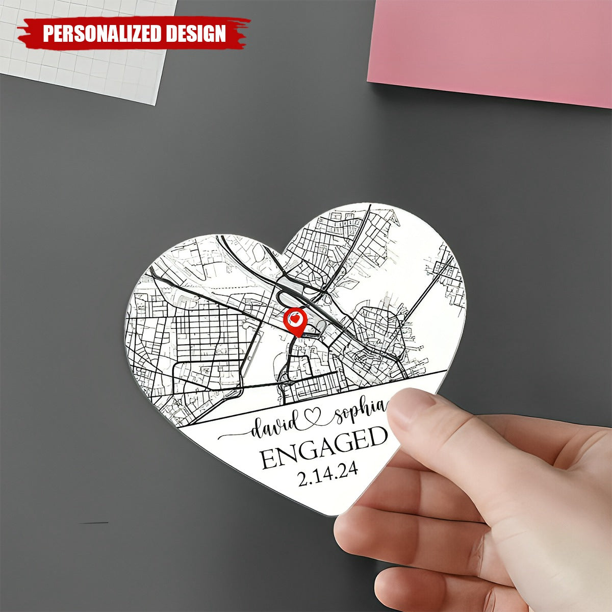 Where It All Began Map-Personalized Acrylic Magnet-Anniversary Valentine's Day Gift