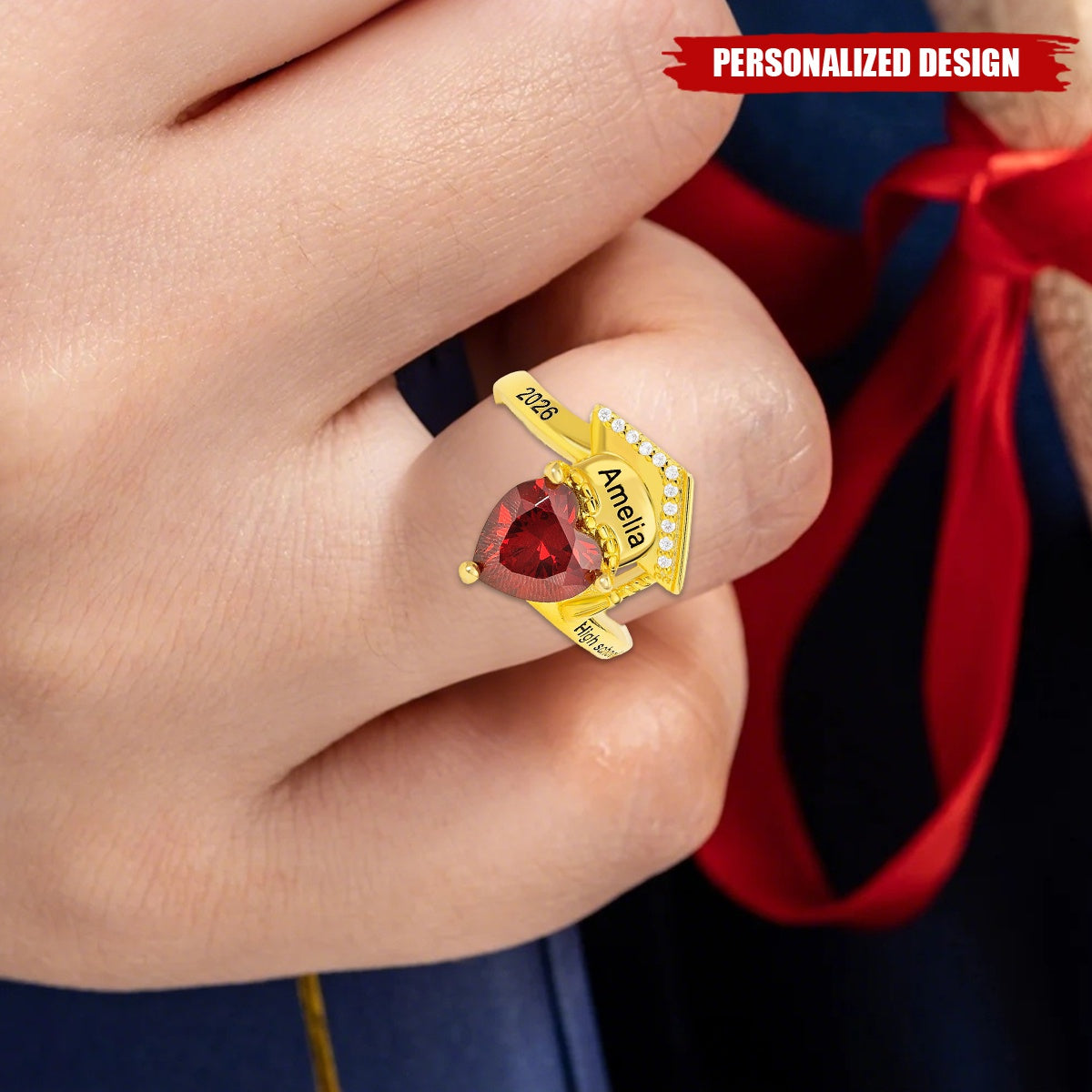 Personalized Graduation Ring - Graduation Gift for Her