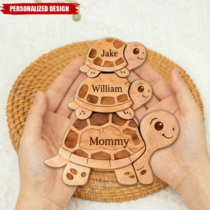 Personalized Family Turtle Puzzle – Perfect Gift for Mom & Family