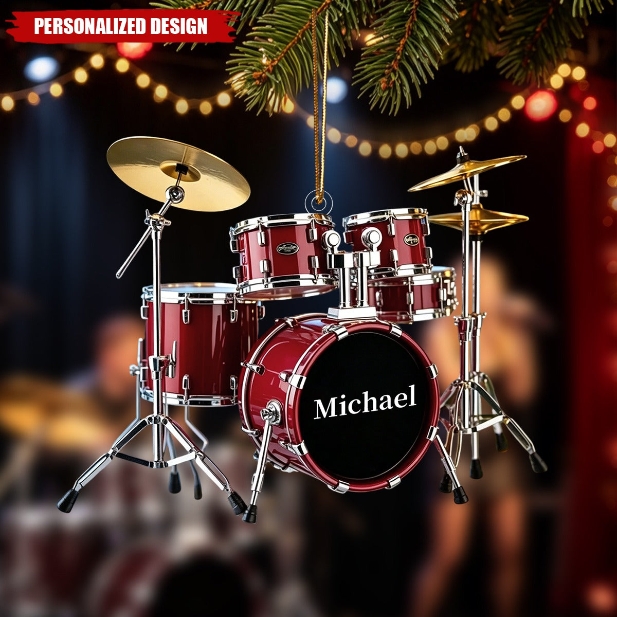 Personalized Acrylic Drum Ornament Gift For Drummers Musicians