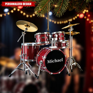 Personalized Acrylic Drum Ornament Gift For Drummers Musicians
