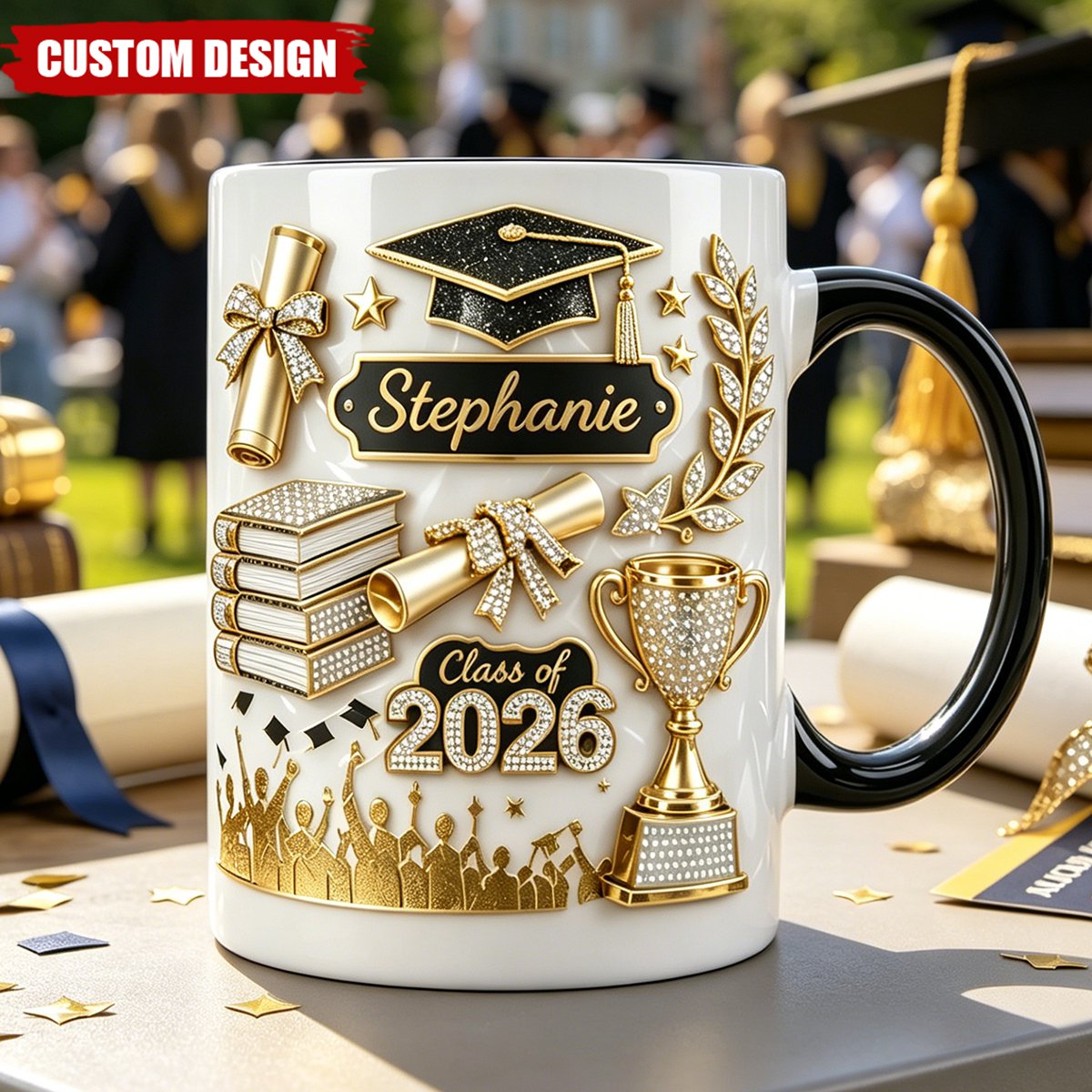 Personalized Graduation Gift 3D Effect Coffee Mug