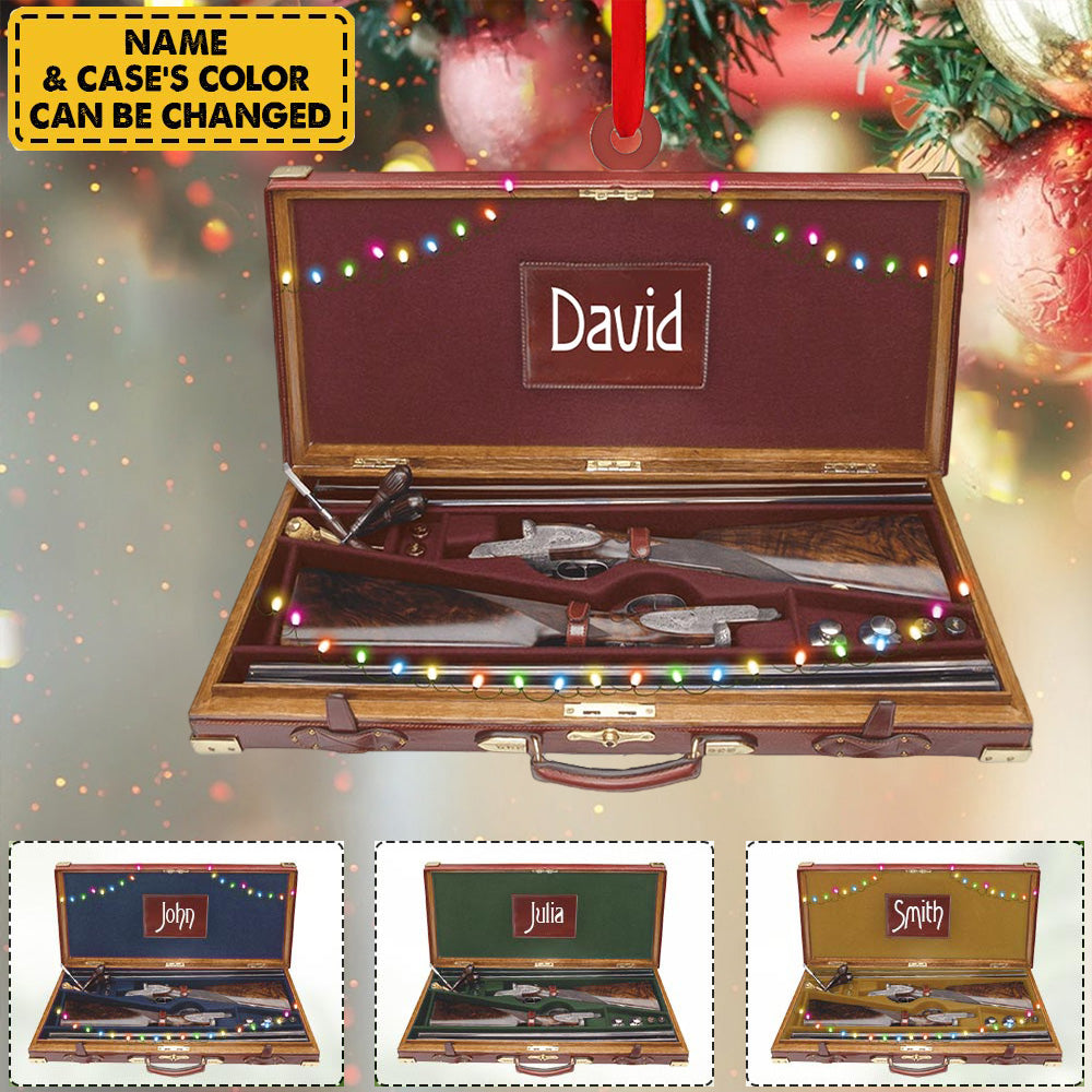 Personalized Ornament For Hunter - Gift For Hunting Lovers - Shotgun Cases Ornament