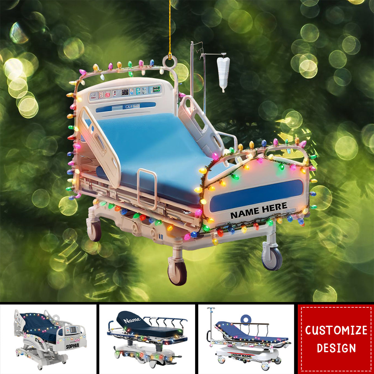 Personalized Medicine Hospital Bed Ornaments - 2024 New Release
