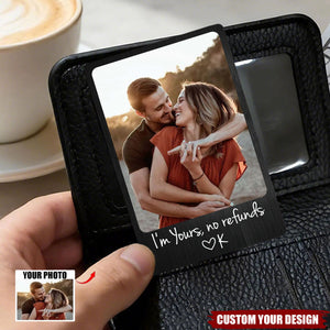 Personalized Photo Metal Wallet Card, Wallet Accessories For Men