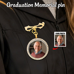 Walking With You Today And Always - Custom Graduation Memorial Photo Pin