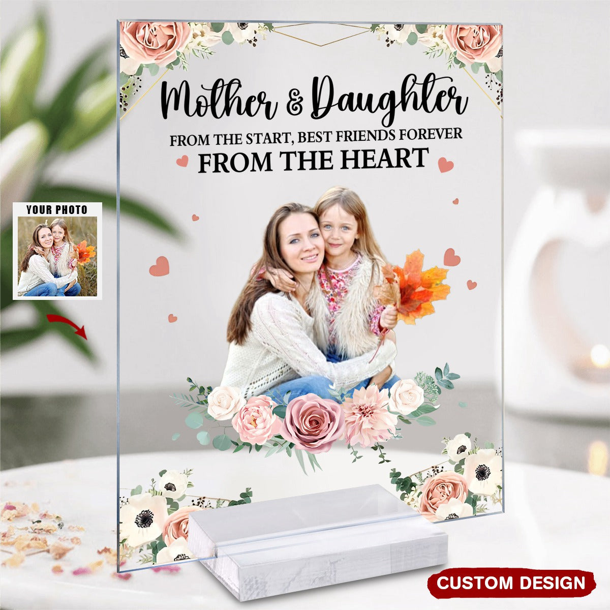 Love Between Mother And Daughter Is Forever - Personalized Acrylic Photo Plaque