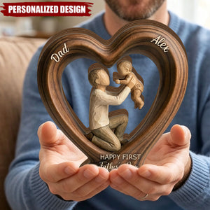 Personalized Wooden Heart Keepsake -Father’s Day Gift