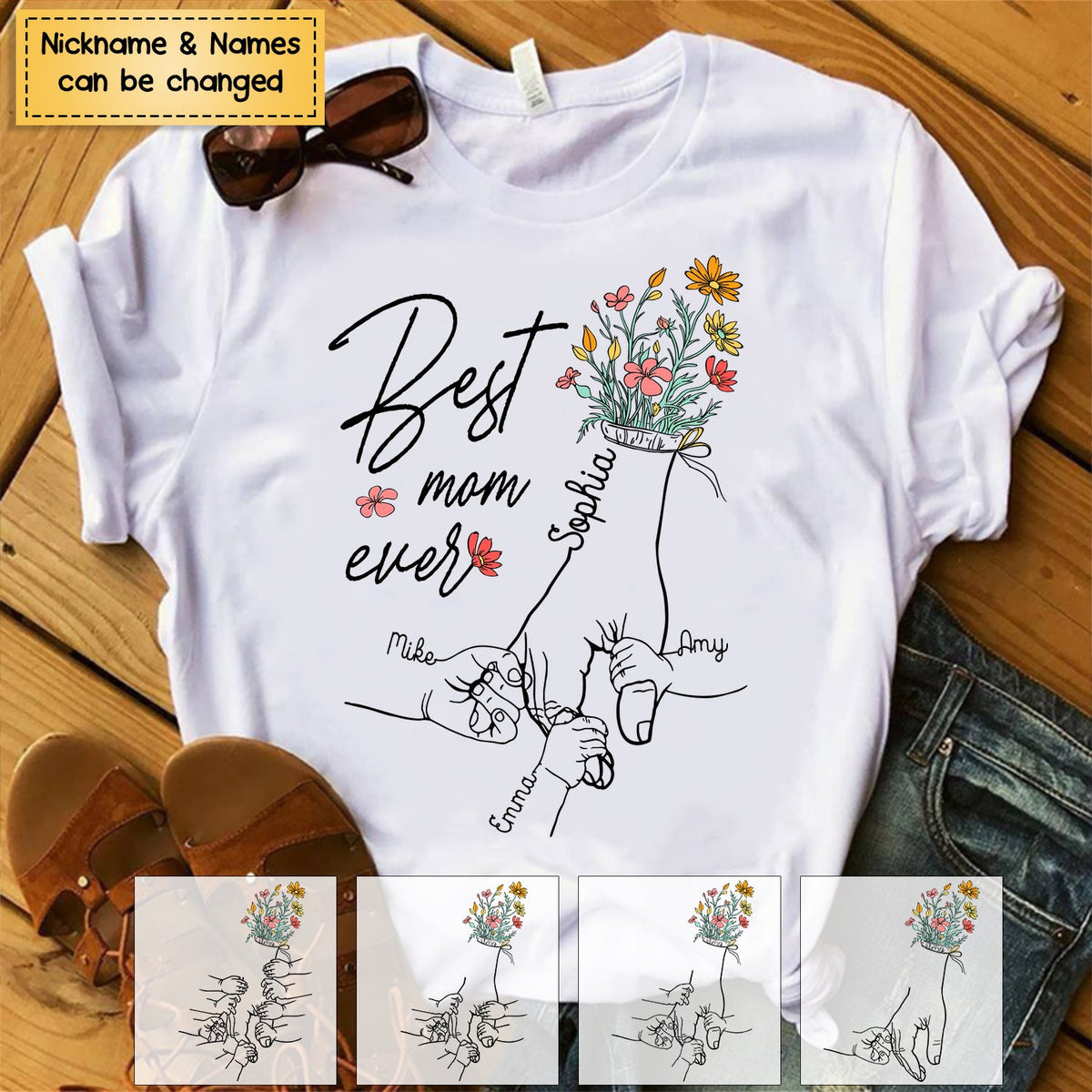 Holding Grandma/Mom's Hand - Personalized Shirt