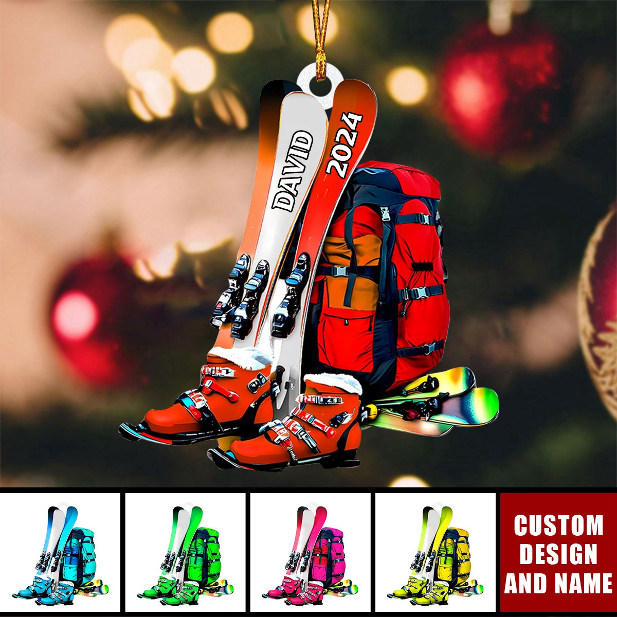 2024 New Release Personalized Snowboard Christmas Ornaments Gifts For