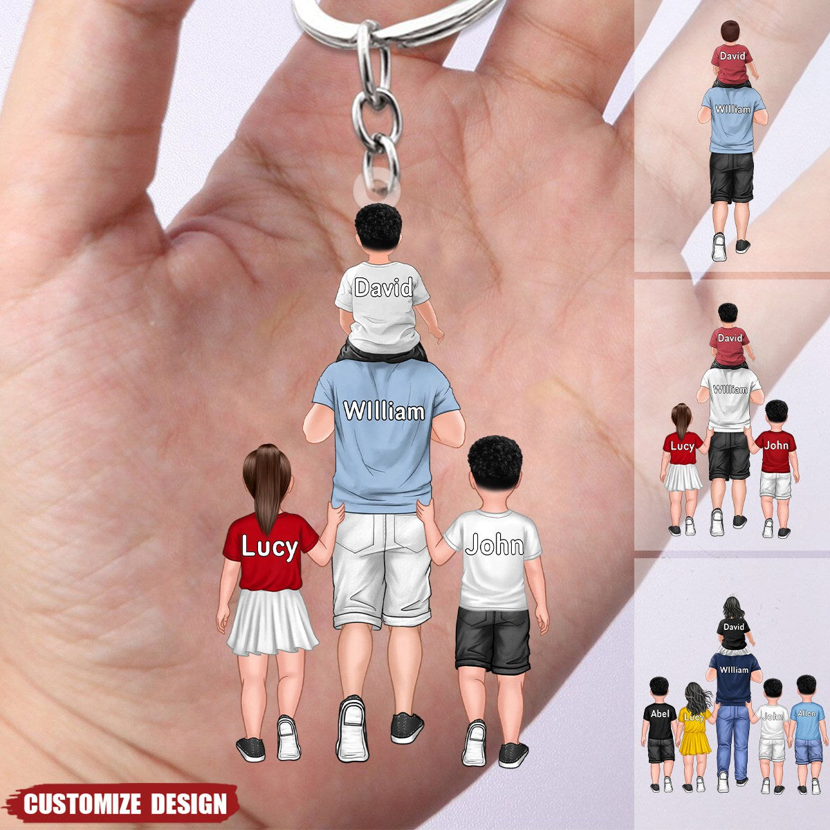 Children Keychains Personalized Dad And Kids Keychain - comxon