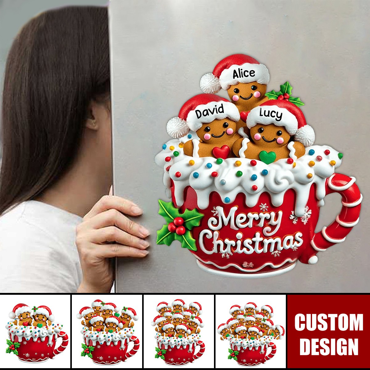 Merry Christmas - Personalized Decal/Sticker, Gift For Family - 2025 New Release