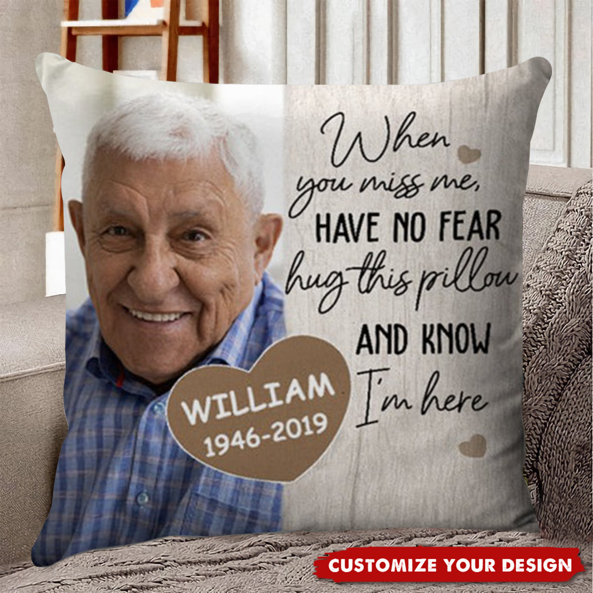 Personalized Memorial Pillowcase, When You Miss Me, Custom Memorial Gift