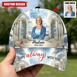 Memorial Upload Photo Heaven Gate Sky, In Loving Memory Personalized Classic Cap