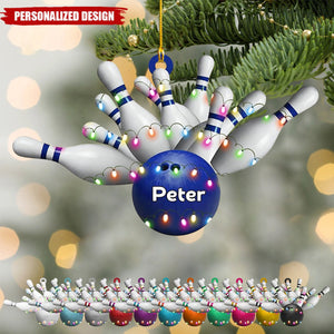 Personalized Bowling Christmas Ornament-Gifts For Bowling Lover-2024 New Release