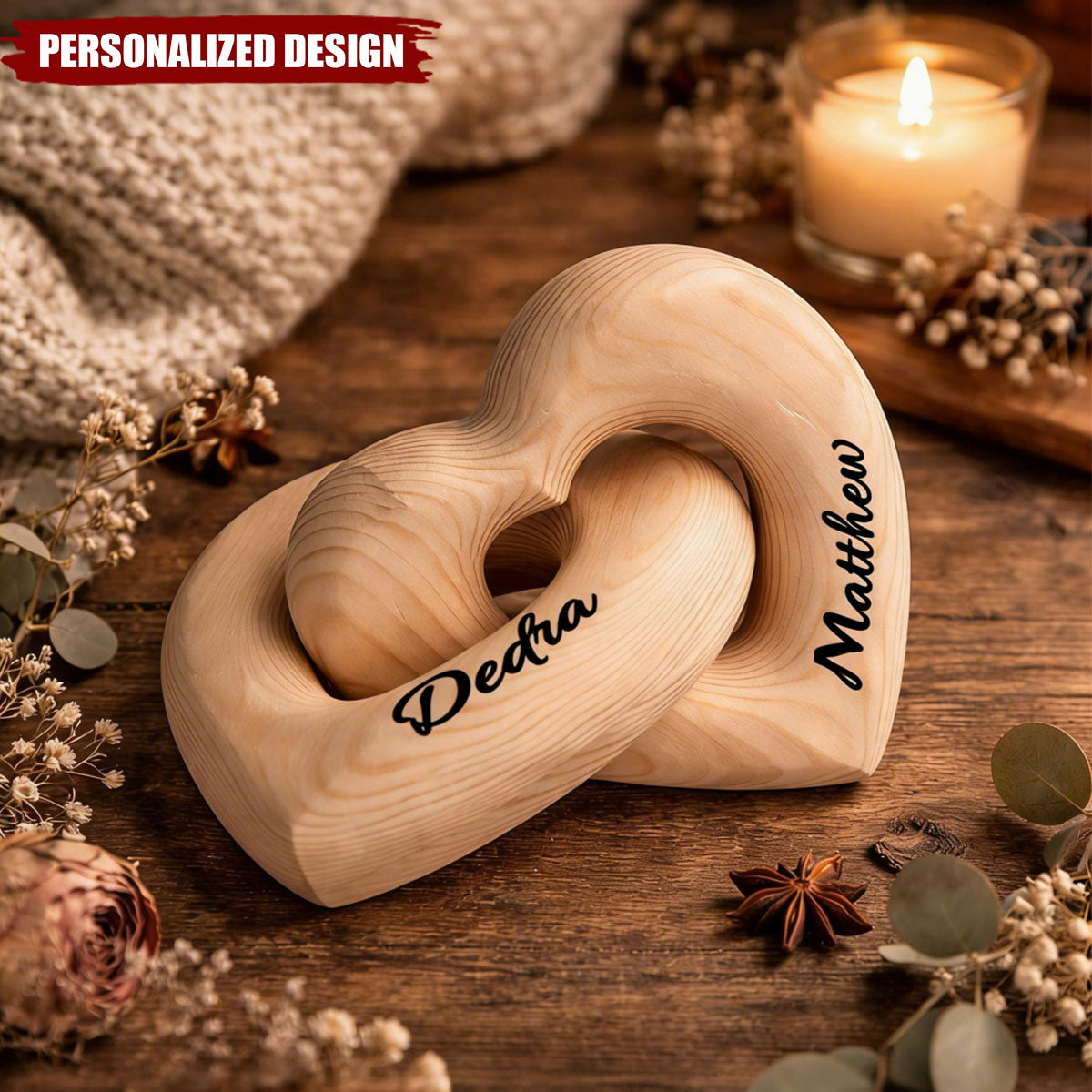Personalized Infinity Heart Sculpture — Perfect Valentine’s Day Gift