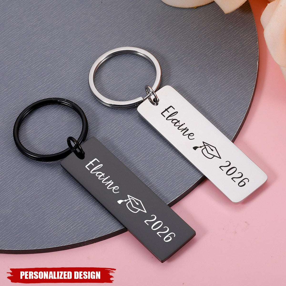 Personalized Graduation Keychain - Custom Name Gift For Graduates
