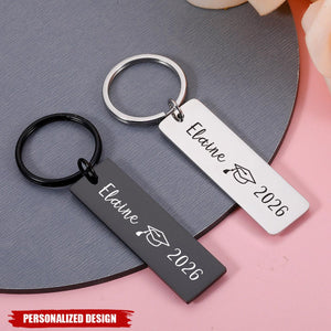 Personalized Graduation Keychain - Custom Name Gift For Graduates
