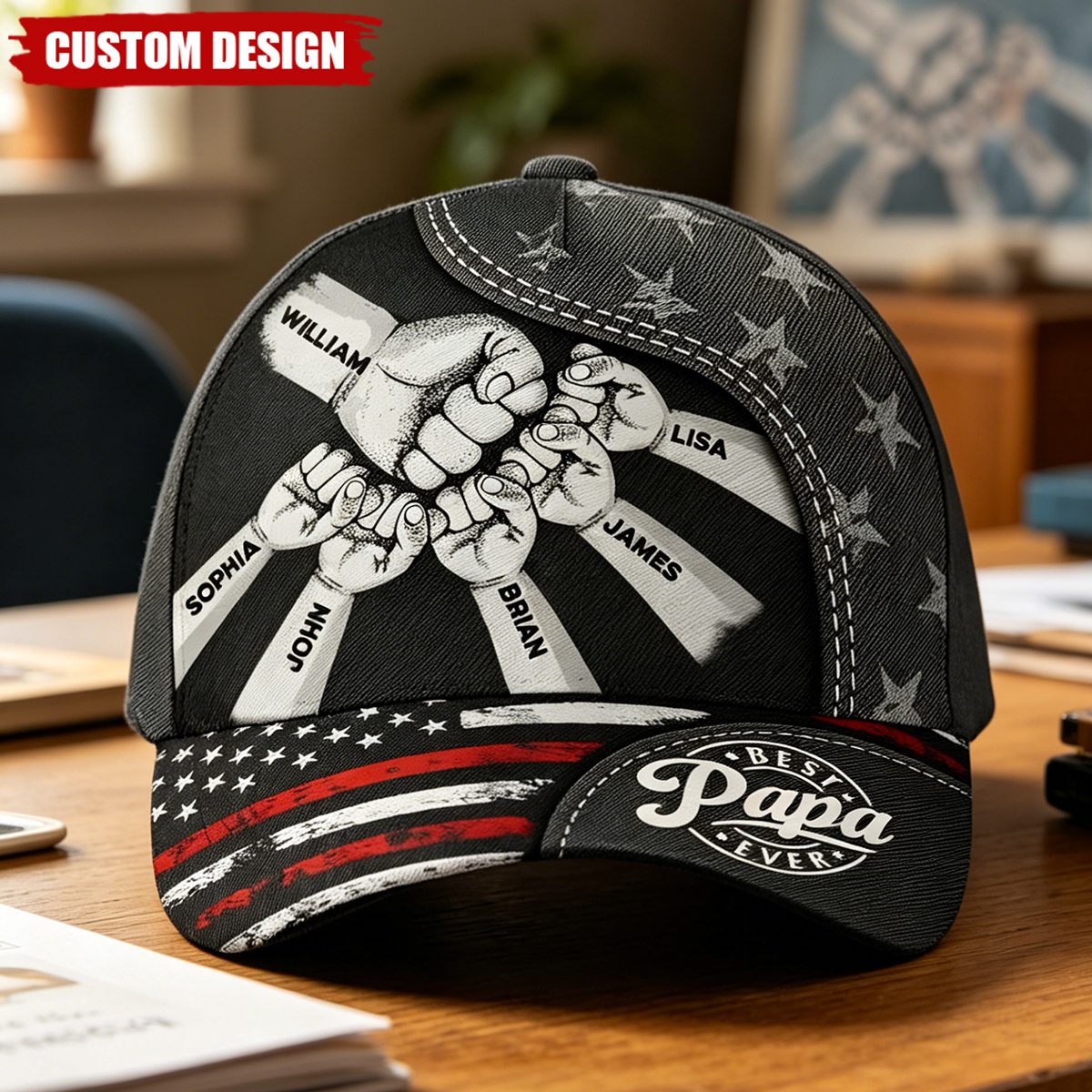 The Power Of Dad Comes From Love - Personalized Custom Classic Cap