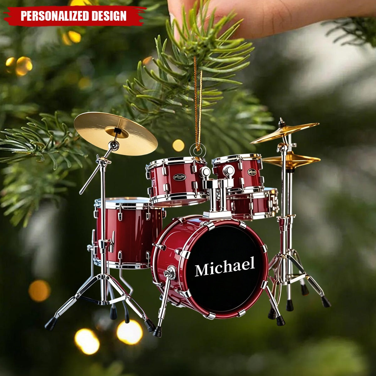 Personalized Acrylic Drum Ornament Gift For Drummers Musicians