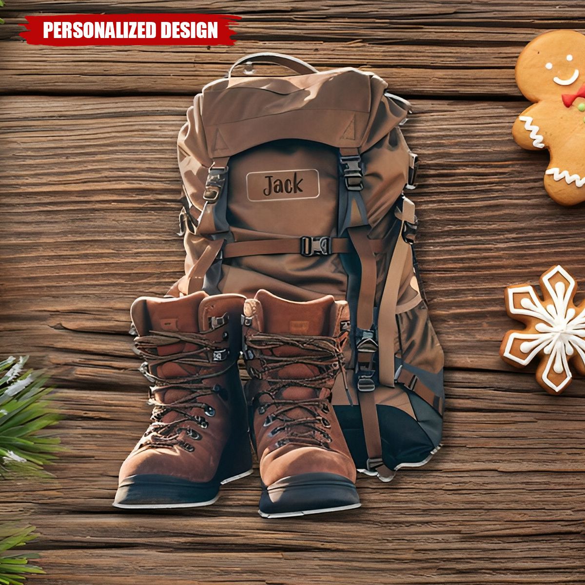Personalized Hiking Acrylic Ornament, Hiking Lovers Christmas Ornament,Camping Lover Gift