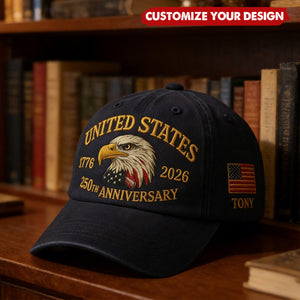 Patriotic Eagle United States 250th Anniversary 1776–2026 Personalized Cap