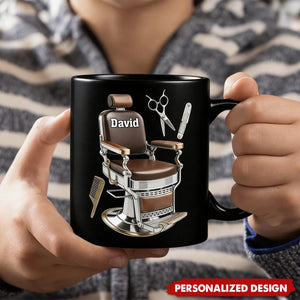 Personalized Barber Chair Mug - Gift For Barbers and Stylists