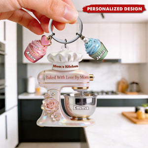 Personalized Baking Keychain - Custom Name Baking Gift for Mom