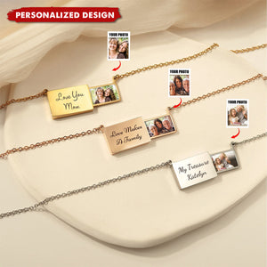 Personalized Hidden Drawer Picture Locket Necklace - Perfect Gift For Mom