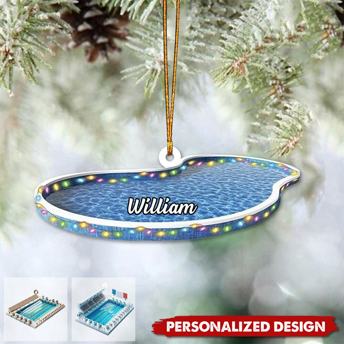 Personalized Swimming Pool Ornament-Gifts For Swimming Lovers-2024 New Release