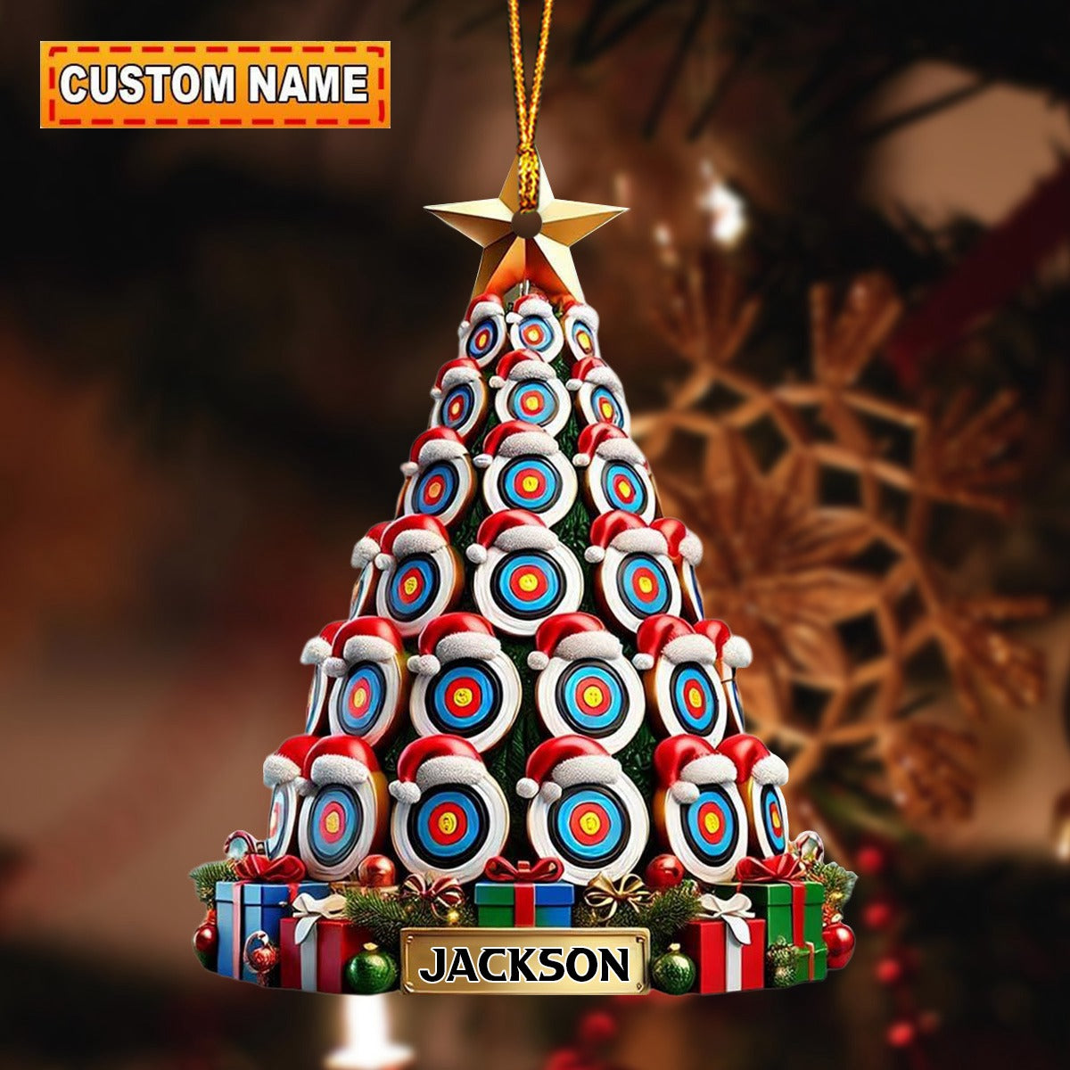 2024 New Release - Personalized Archery Target Christmas Ornament Gift For Archery Lovers