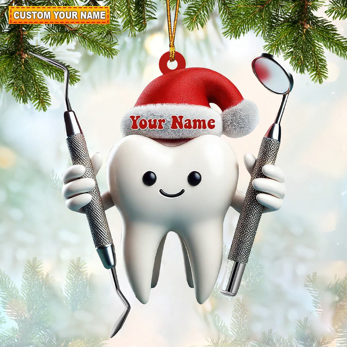 Personalized Dentist Christmas Ornament-Gift For Hygienists-2024 New Release