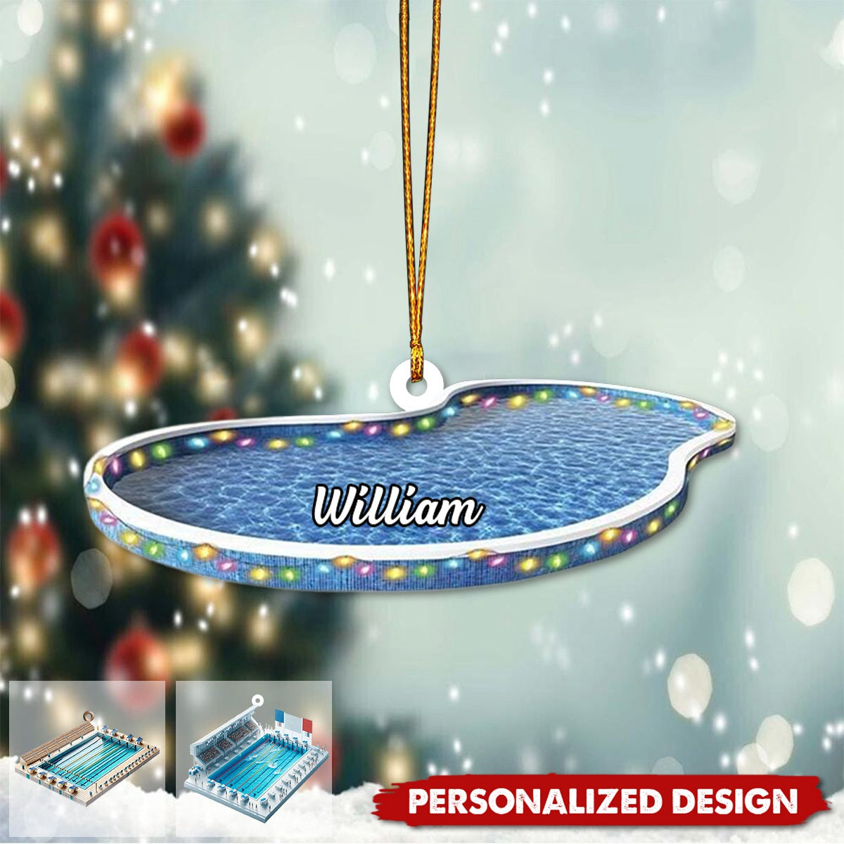 Personalized Swimming Pool Ornament-Gifts For Swimming Lovers-2024 New Release