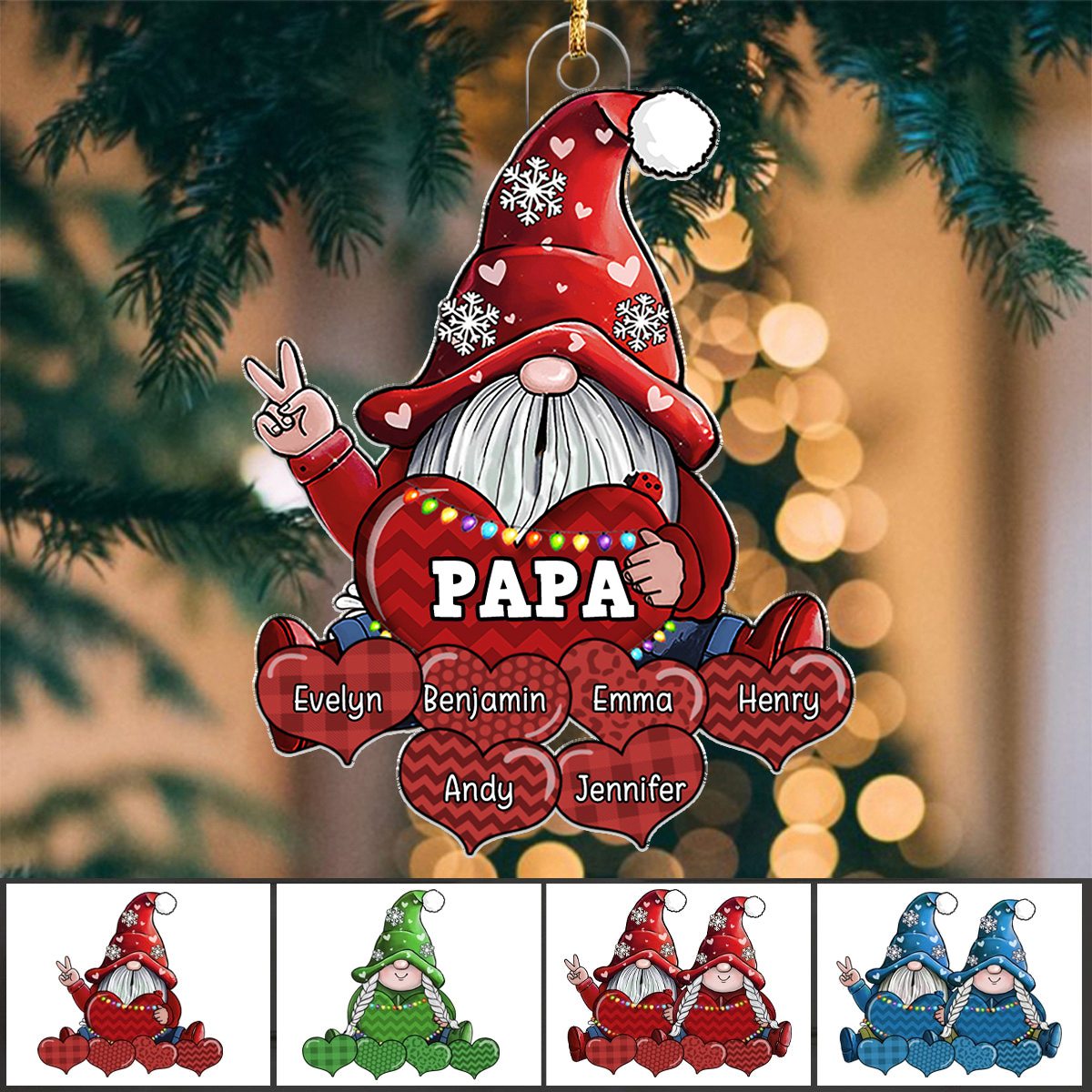 2024 New Release - Family Is What Christmas Is All About - Personalized Acrylic Ornament, Christmas Gift For Grandma, Grandpa