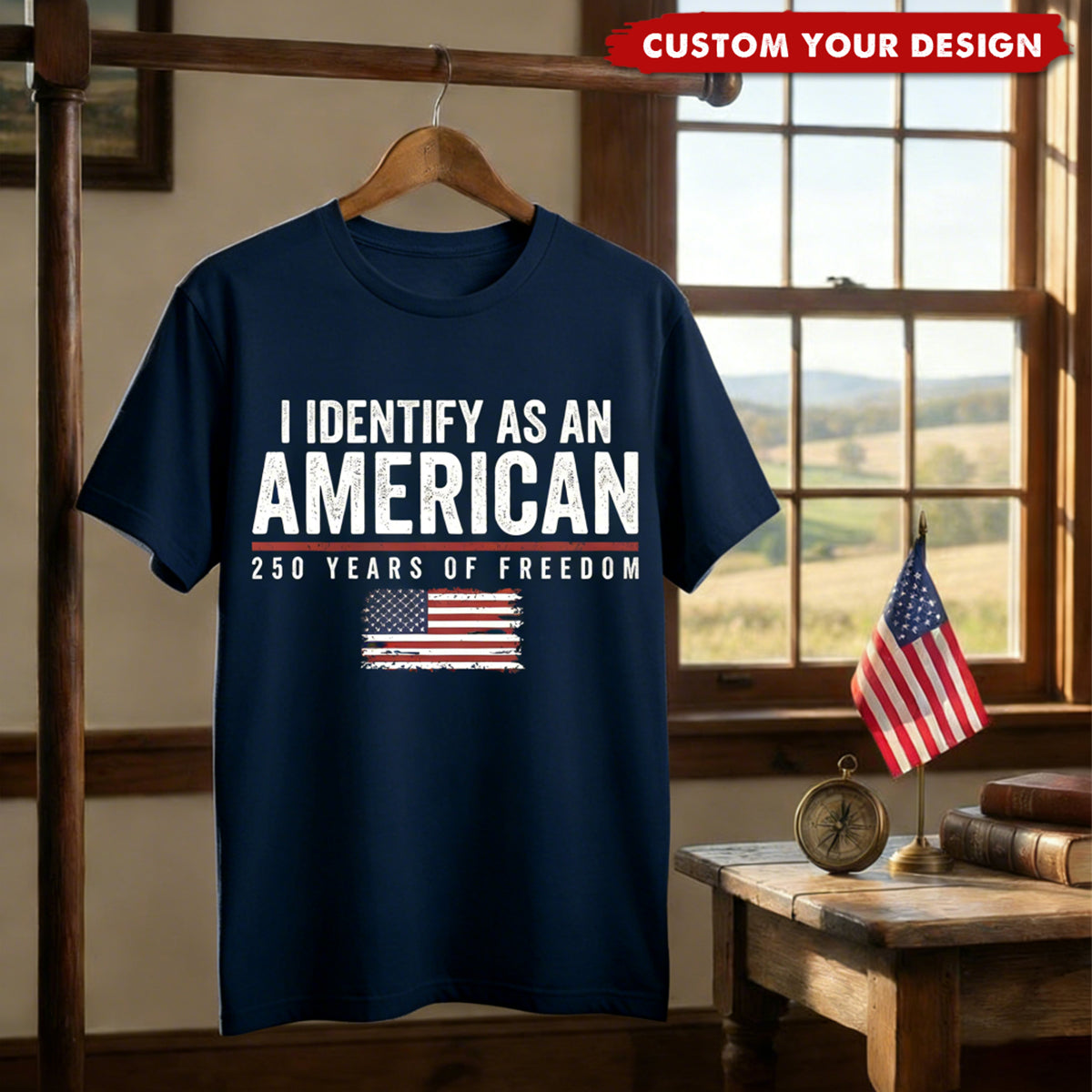 I Identify As An American 250 Years Of Freedom - Shirt