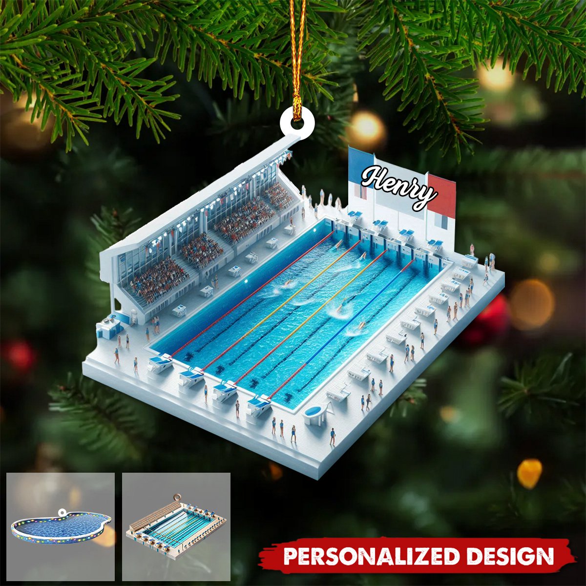 Personalized Swimming Pool Ornament-Gifts For Swimming Lovers-2024 New Release