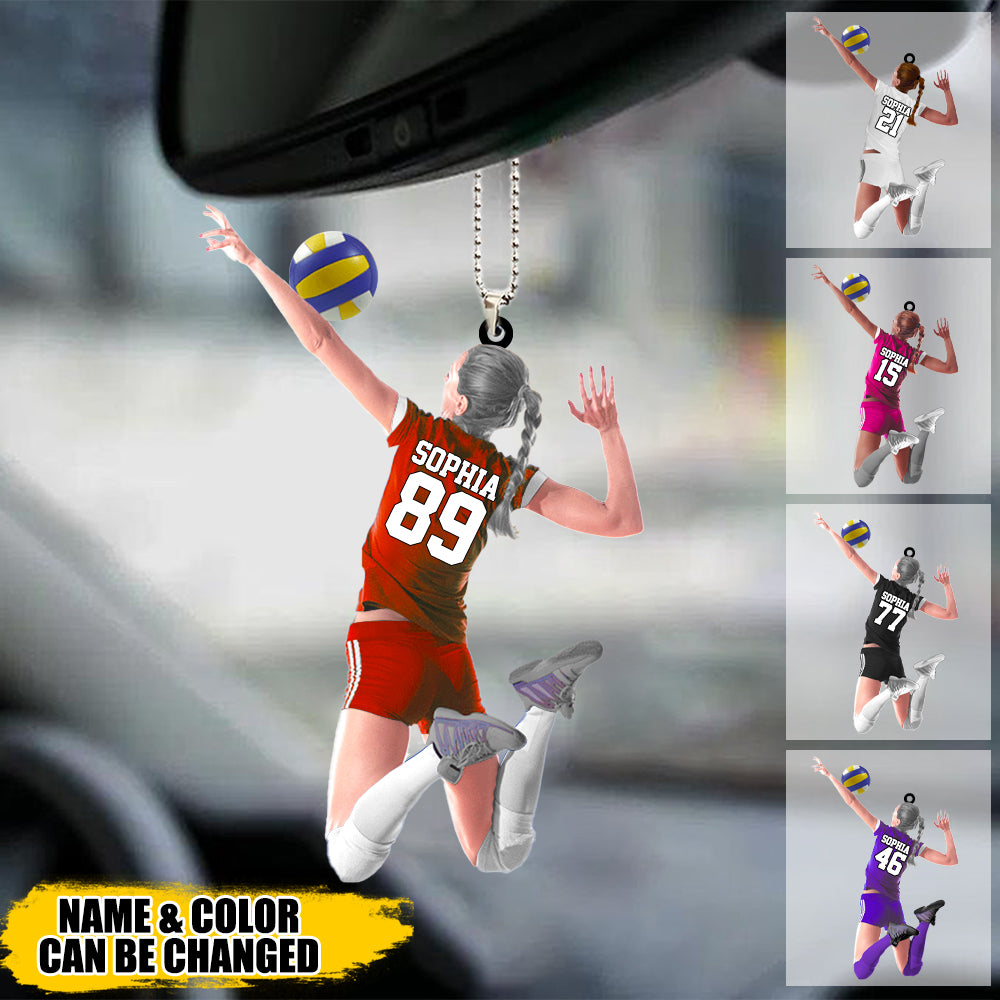 Custom Personalized Beach Volleyball Acrylic Ornament, Gift For Volleyball Players