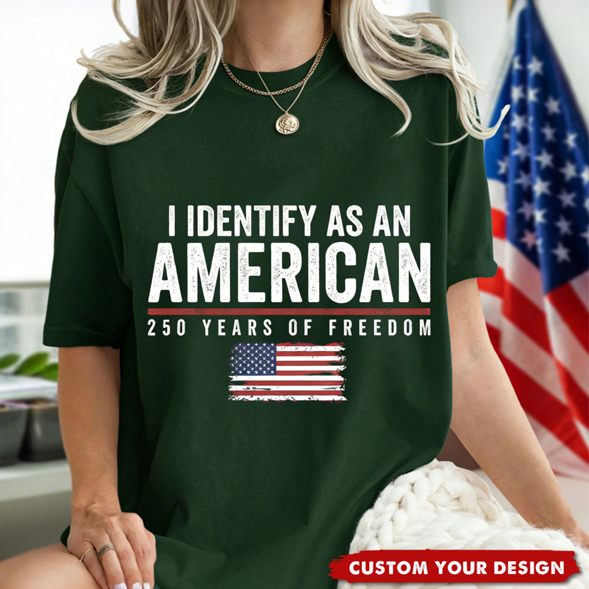 I Identify As An American 250 Years Of Freedom - Shirt