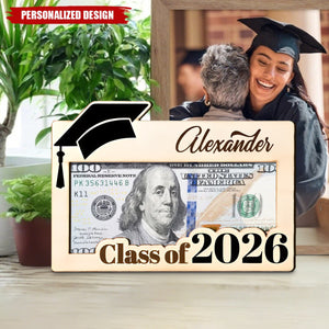 Personalized Graduation Money Holder -Custom Name Class of 2026 Grad Gift